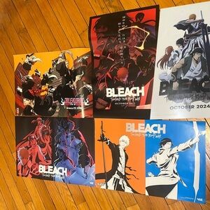 ALL 6 BLEACH posters NYCC 2024,23,22,21 2-siding with Burn Witch/Kubo) NEW limit